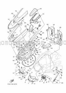 ENGINE HATCH 2 pour Yamaha 2022 FX1800F-X