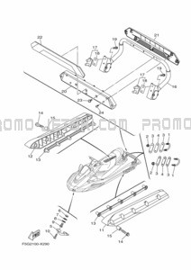 HULL & DECK 2 pour Yamaha 2022 WaveRunner FX1800F-X