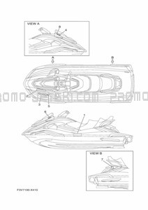 IMPORTANT LABELS pour Yamaha 2022 WaveRunner FX1800G