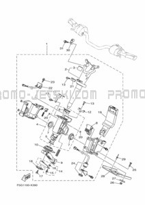 STEERING 2 pour Yamaha 2022 FX1800B-X