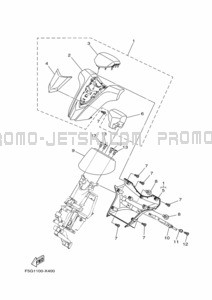 STEERING 3 pour Yamaha 2022 WaveRunner FX1800C