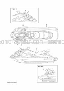 IMPORTANT LABELS pour Yamaha 2022 WaveRunner FX1800C