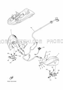 ELECTRICAL 4 pour Yamaha 2022 WaveRunner FX1800A