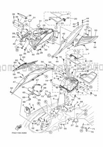 ENGINE HATCH 1 pour Yamaha 2022 FX1800A