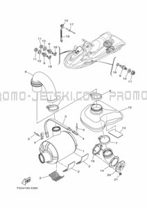 EXHAUST 3 pour Yamaha 2022 FX1800E