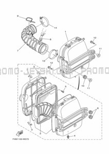 INTAKE 2 pour Yamaha 2022 GP1800B-X