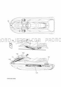 GRAPHICS pour Yamaha 2022 WaveRunner GP1800A-X