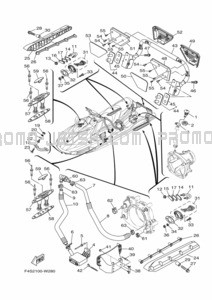 HULL & DECK pour Yamaha 2022 WaveRunner VX1800B