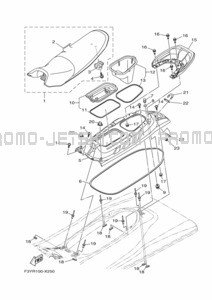 SEAT & UNDER LOCKER pour Yamaha 2023 WaveRunner EX1050B-Y