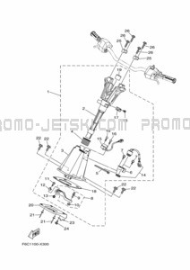 STEERING 2 pour Yamaha 2023 JB1050-Y