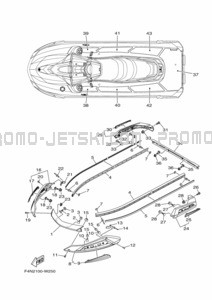 GUNWALE & MAT pour Yamaha 2023 VX1050B-Y