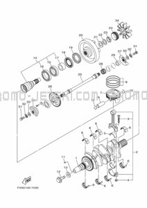 VILEBREQUIN & PISTON pour Yamaha 2023 WaveRunner VX1050D-Y