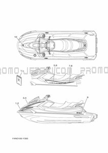 GRAPHIQUE pour Yamaha 2023 WaveRunner VX1050A-Y