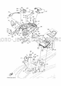 ENGINE HATCH 2 pour Yamaha 2023 WaveRunner GP1800B-Y