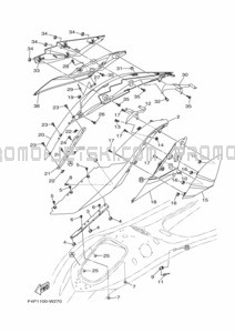 ENGINE HATCH 3 pour Yamaha 2023 GP1800B-Y