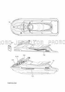 GRAPHIQUE pour Yamaha 2024 VX1050F