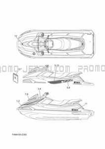 GRAPHIQUE pour Yamaha 2024 VX1050D-A