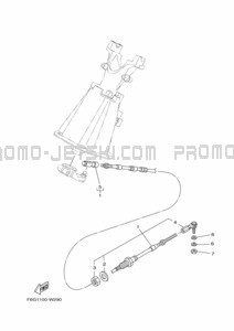 CONTROL CABLE pour Yamaha 2024 WaveRunner VX1050G-A