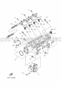 INTAKE 1 pour Yamaha 2024 WaveRunner FX1900B-A