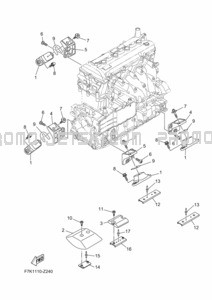 ENGINE MOUNT pour Yamaha 2024 FX1900B-A