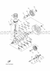 CRANKSHAFT & PISTON pour Yamaha 2024 WaveRunner GP1800C