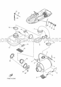 EXHAUST 3 pour Yamaha 2024 VX1900B-A