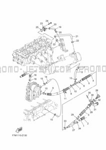 EXHAUST 2 pour Yamaha 2024 WaveRunner VX1900C-A