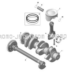 ROTAX - Crankshaft and Pistons pour Seadoo 2023 GTI 130