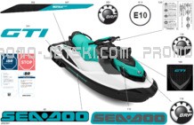 Body - Decals pour Seadoo 2023 GTI 130