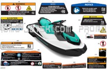 Body - Warning Decals pour Seadoo 2023 GTI 130