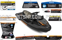 Body - Warning Decals pour Seadoo 2023 GTX PRO 130