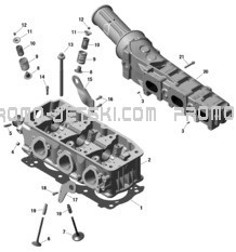 ROTAX - Cylinder Head pour Seadoo 2023 RXT X 300
