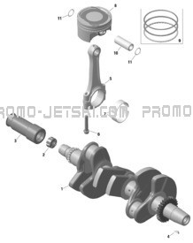 ROTAX - Crankshaft and Pistons pour Seadoo 2023 SPARK 60