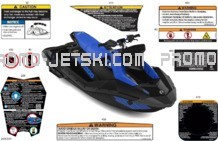 Body - Warning Decals pour Seadoo 2023 SPARK TRIXX - 2UP