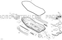 Body - Hull pour Seadoo 2023 SPARK TRIXX - 3UP