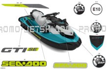 Body - Decals pour Seadoo 2024 GTI 130 SE - 29RF - SE package - Teal Blue Metalic - Audio