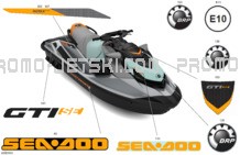 Body - Decals pour Seadoo 2024 GTI 130 SE - 29RH - SE package - Ice Metal - Audio