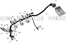 ROTAX - Engine Harness And Electronic Module pour Seadoo 2024 GTI 170 SE - 30RB - SE package - Teal Blue Metalic