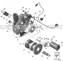 ROTAX - Magneto and Electric Starter pour Seadoo 2024 GTR 230 - 36RB - STD package - Eclipse Black