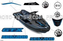 Body - Decals pour Seadoo 2024 GTX 170 - 11RB - STD package - Blue Abyss