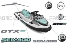 Body - Decals pour Seadoo 2024 GTX PRO 130 IBR  - 25RB - STDR package - Bright White