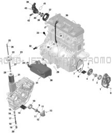 ROTAX - Engine Lubrication pour Seadoo 2024 RXP-X 325 - 21RF - X package - Fiery Red Metallic - Audio