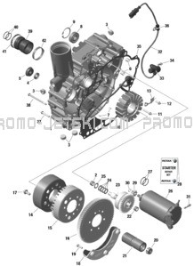 ROTAX - Magneto and Electric Starter pour Seadoo 2024 RXP-X 325 - 21RF - X package - Fiery Red Metallic - Audio