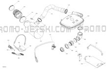 Engine - Exhaust pour Seadoo 2024 RXP-X 325 - 21RH - X package - Ice Metal