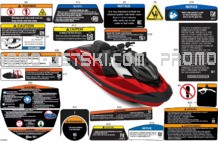 Body - Warning Decals pour Seadoo 2024 RXP-X 325 - 21RH - X package - Ice Metal