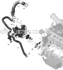 ROTAX - Engine Cooling pour Seadoo 2024 RXP-X 325 - 21RK - X package - Ice Metal - Audio