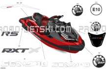 Body - Decals pour Seadoo 2024 RXT X 325 - 10RE - X package - Fiery Red Metallic