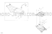 Body - Seat pour Seadoo 2024 SPARK 900 HO ACE - 62RD - Base package - Sunrise Orange - 3UP