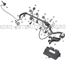 ROTAX - Engine Harness And Electronic Module pour Seadoo 2024 SPARK 900 HO ACE - 63RB - Conv package - Sunrise Orange - 3UP