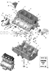 ROTAX - Crankcase pour Seadoo 2024 WAKE PRO 230 - 13RC - Pro package - Neo Mint - Audio